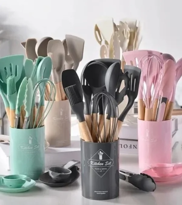 12 Pcs Cooking Tools Kitchen Cookware Set Silicone Utensils