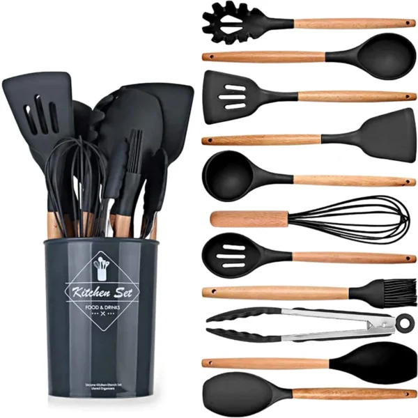 12 Pcs Cooking Tools Kitchen Cookware Set Silicone Utensils - Image 6