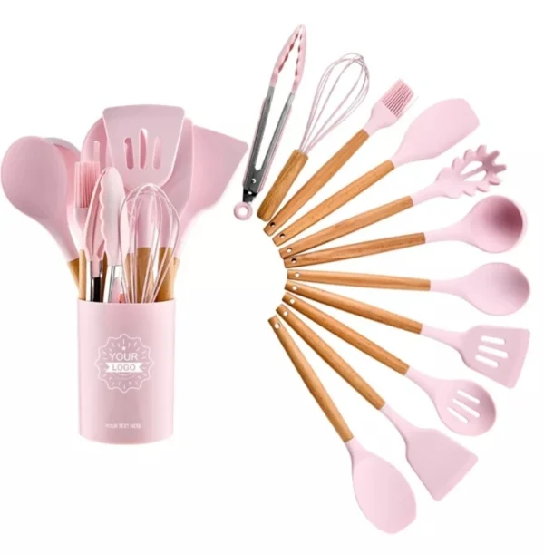 12 Pcs Cooking Tools Kitchen Cookware Set Silicone Utensils - Image 5